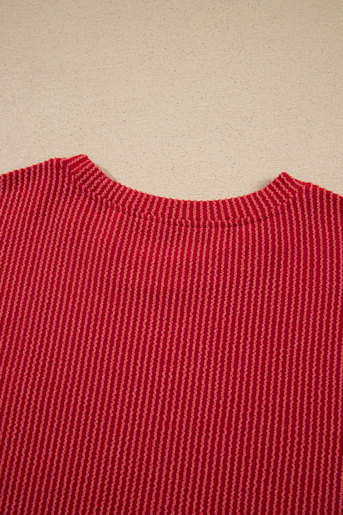 Fiery Red JOLLY Corded Long Sleeve Top and Pockets Pants Set